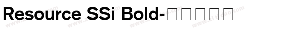 Resource SSi Bold字体转换